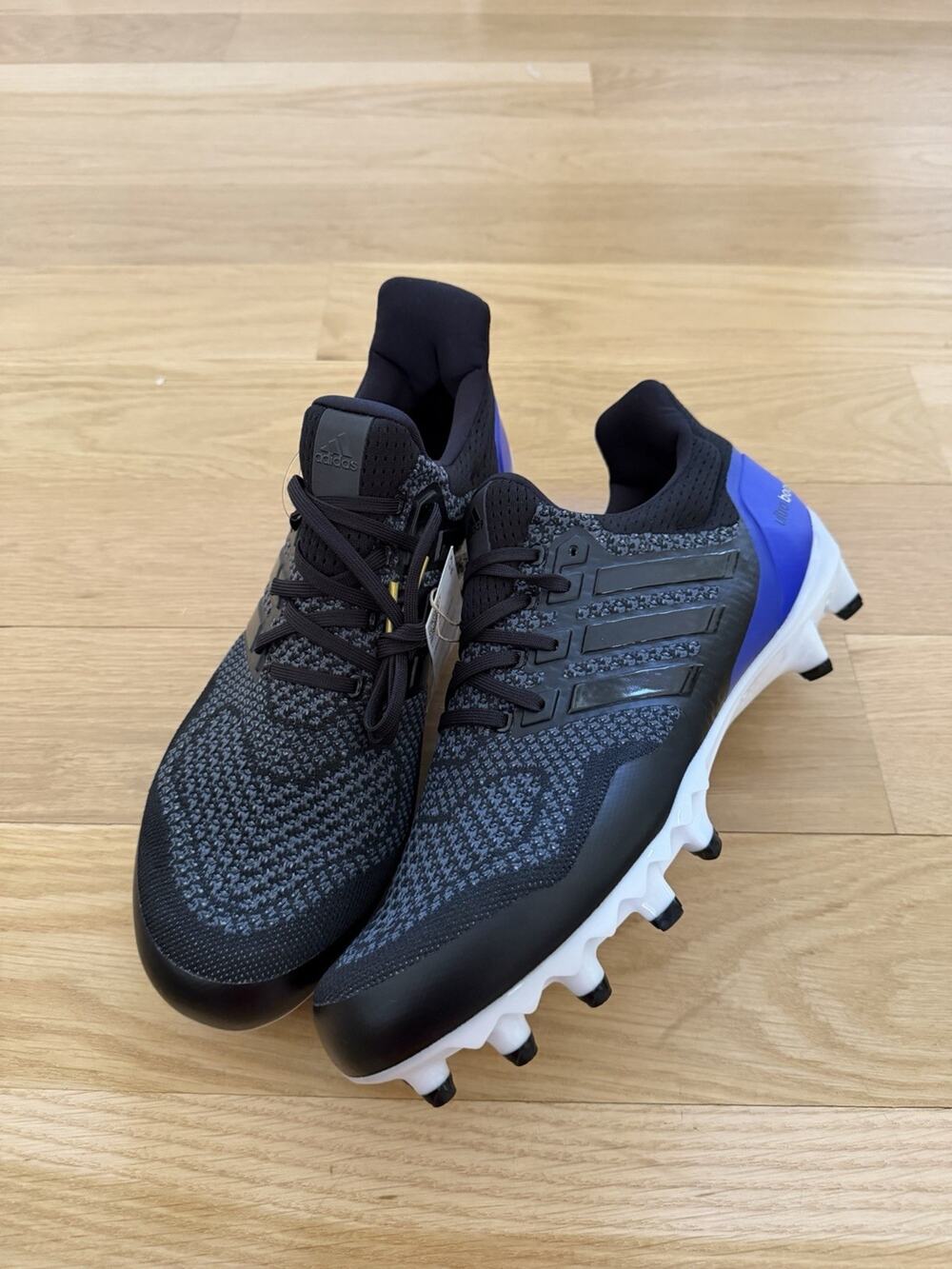 Adidas Ultraboost Football Cleats Black Blue Woven JP7410 Men’s Size 9.5 New